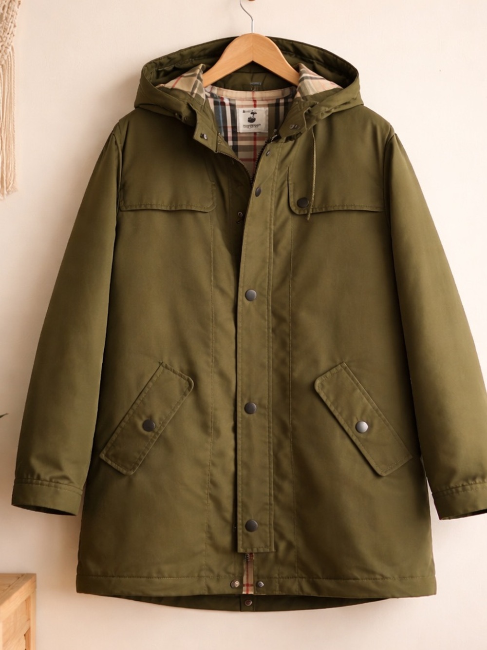 Olive Hooded Parka for Women - Casual Waterproof Jacket
